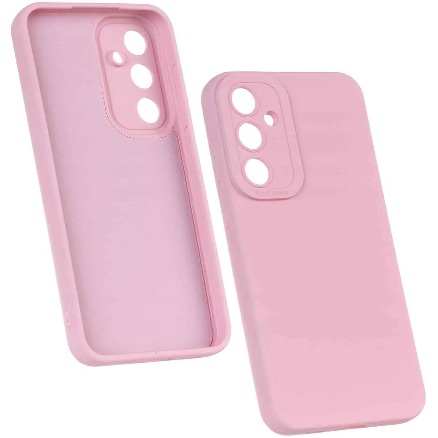 Szilikon Rózsaszín Plüss belsős tok, kompatibilis iPhone 15 Pro Max készülékkel