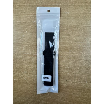 Szilikon okosóra szíj loop, mágneses rögzítéssel, 22mm fekete