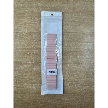 Szilikon okosóra szíj loop, mágneses rögzítéssel, rózsaszín, 22mm