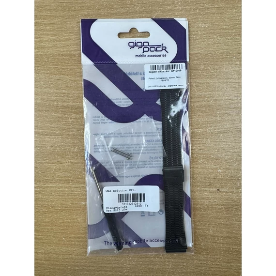 Fém fekete 20mm szíj