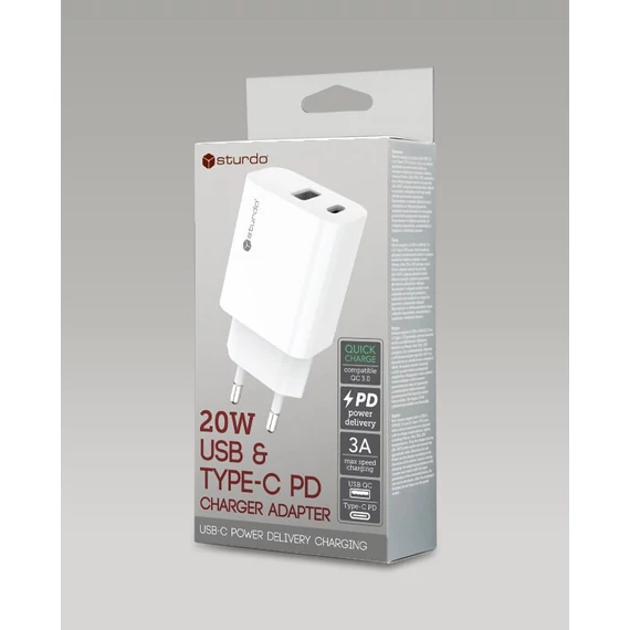 Sturdo 20W töltőfej, USB type-c