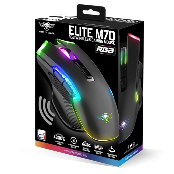 Spirit of Gamer Egér Vezeték nélküli - ELITE-M70